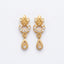 Golden Blossom Sparkle Drop Earrings