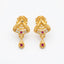 Ruby Accent Temple Drop Earrings