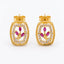 Ruby Floral Frame Stud Earrings