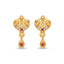 Royal Ruby Leaf Drop Earrings
