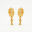 Textured Hoop Drop Earrings