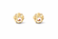 Floral Ruby Gold Stud Earrings