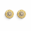 Golden Floral Spark Stud Earrings