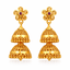Gold Floral Double Jhumka Earrings