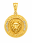 Royal Lion Medallion Gold Pendant