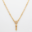 Elegant Floral Drop Gold Necklace