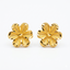 Golden Blossom Floral Stud Earrings