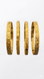 Classic Floral Engraved Gold Bangles Set