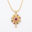 Royal Floral Multicolor Pendant Necklace