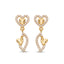 Royal Heart Crystal Drop Earrings