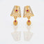 Ruby Triangle Designer Drop Earrings