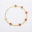 Ruby Clover Chain Bracelet