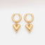 Golden Heart Huggie Earrings