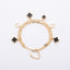 Midnight Clover Charm Bracelet