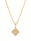 Dual Tone Teardrop Pendant Necklace