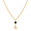 Noir Medallion Drop Necklace