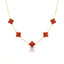 Red Clover Charm Necklace