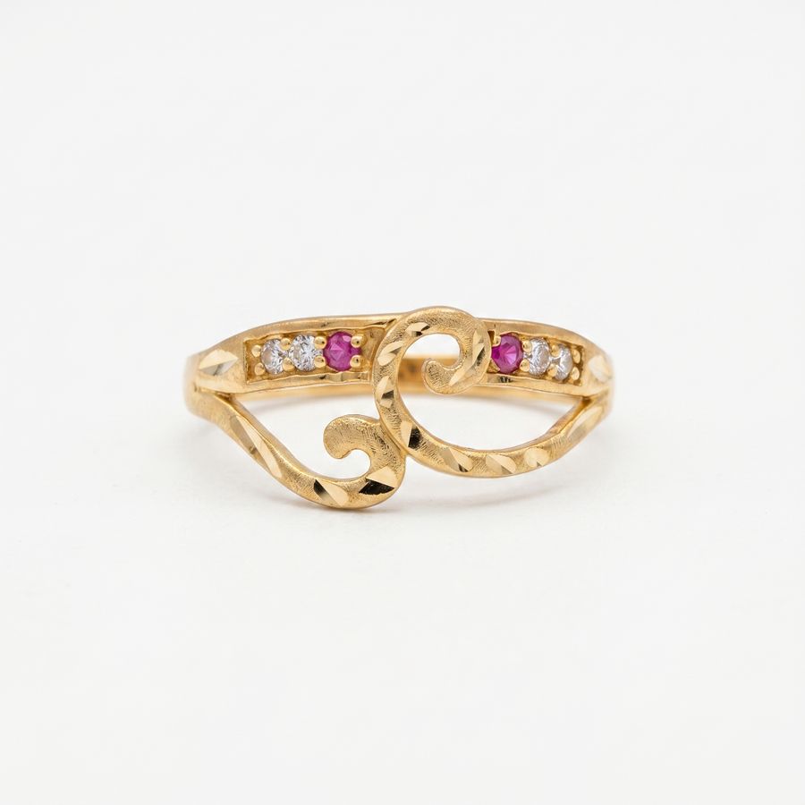Royal Twin Heart Ring