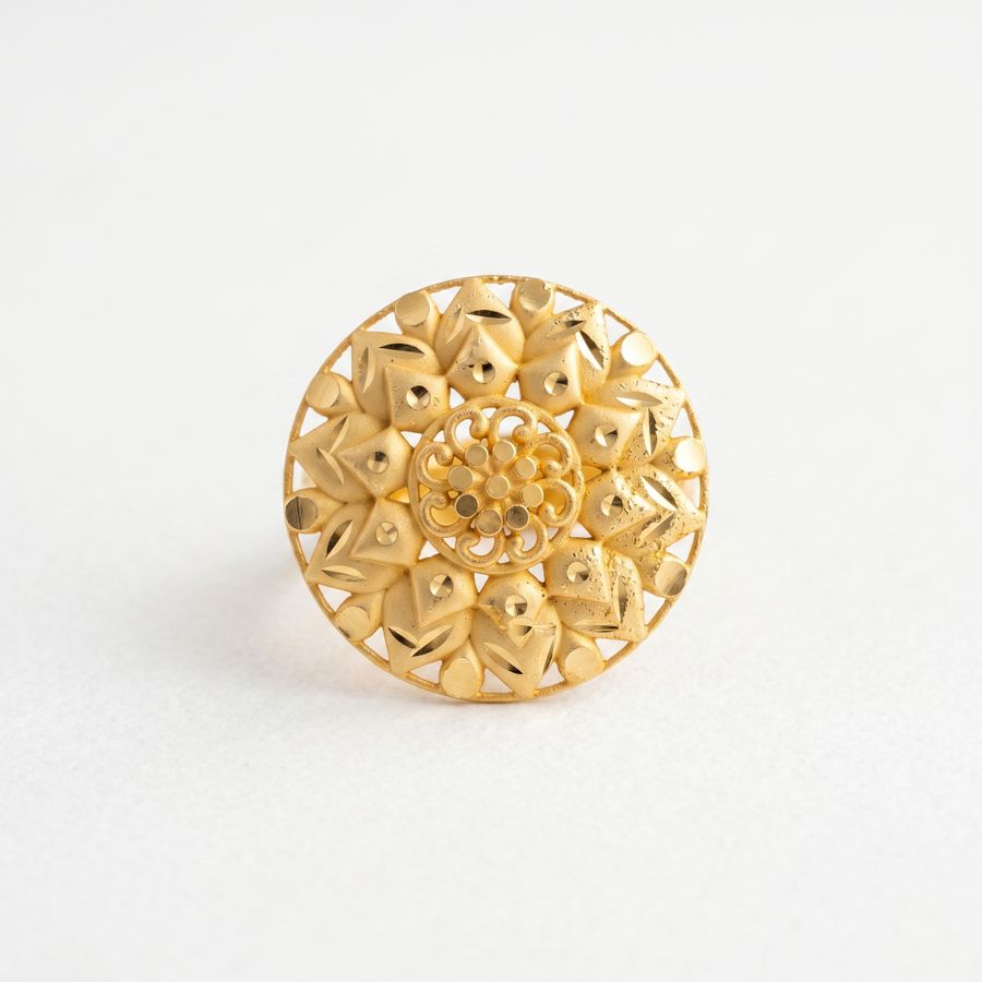 Floral Filigree Statement Ring