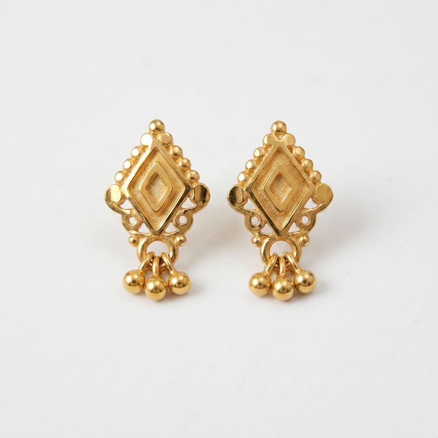 Geometric Drop Stud Earrings