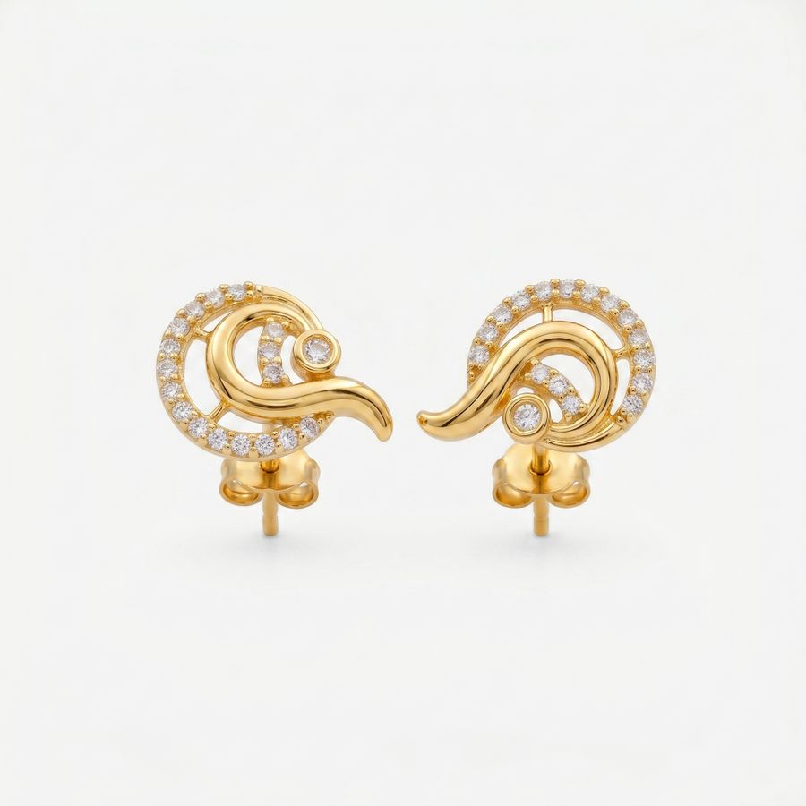 Aurora Swirl Stud Earrings Main image