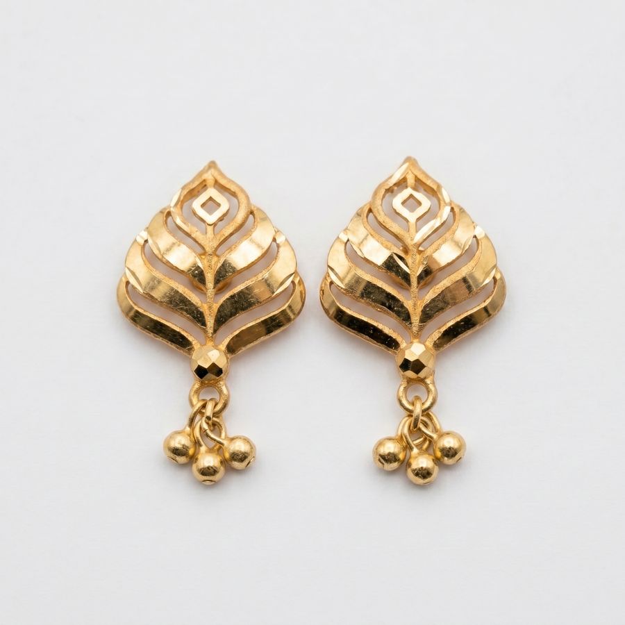 Elegant Leaf Charm Earrings