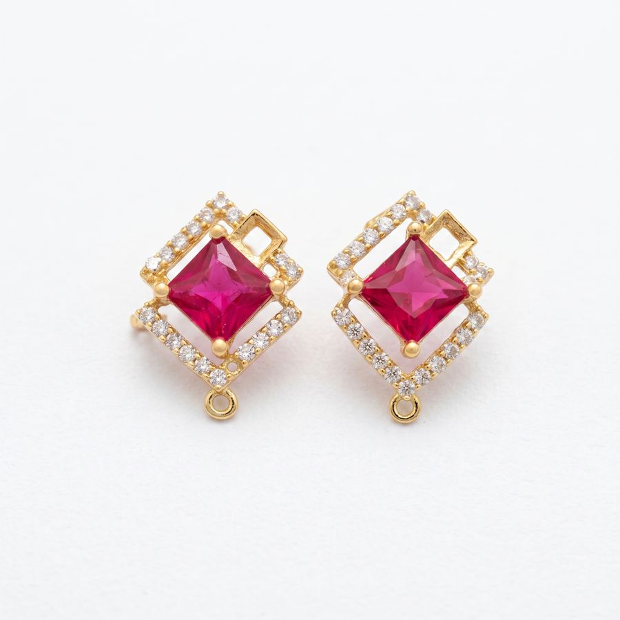 Ruby Princess Stud Earrings