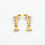 Geometric Crystal Drop Earrings