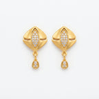 Diamond Crystal Drop Earrings