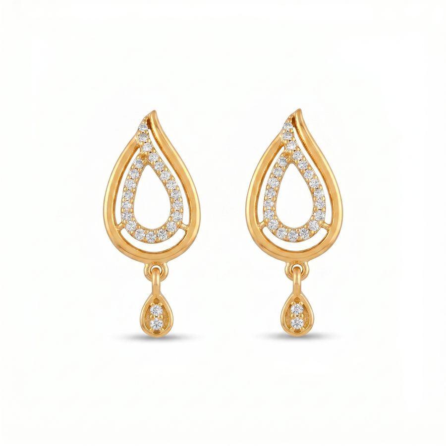Teardrop Crystal Dangle Earrings