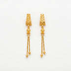 Textured Chain Tassel Drop Earrings