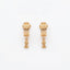 Heart Cutwork Hoop Earrings with Bead Drop