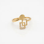 Modern Geo Charm Ring