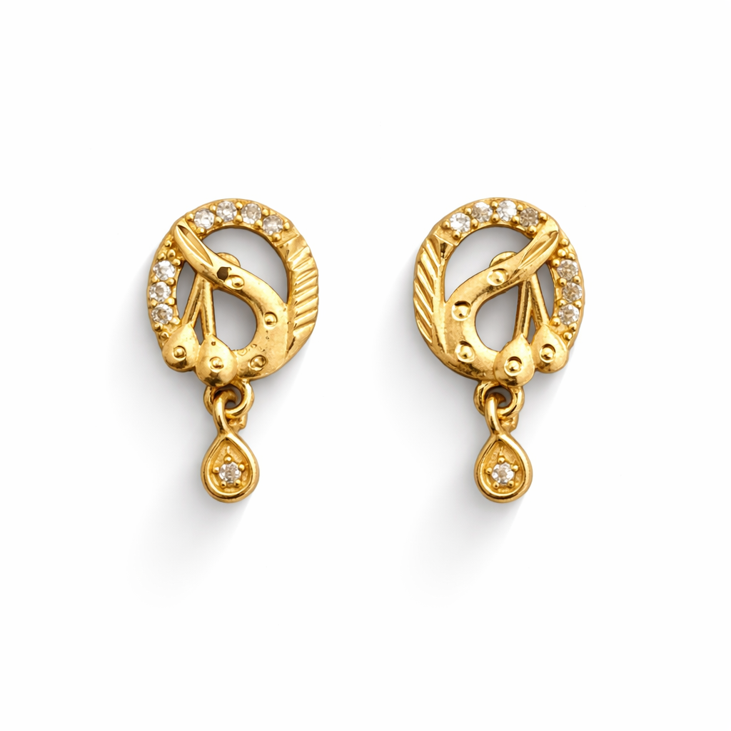 Classic Circle Gold Drop Earrings Main image