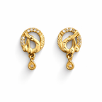 Classic Circle Gold Drop Earrings