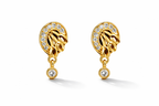 Elegant Floral Gold Drop Earrings