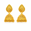 Gold Teardrop Jhumka Earrings