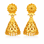 Gold Designer Jhumka Earrings