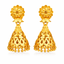 Gold Designer Jhumka Earrings
