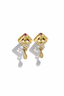 Floral Square Drop Earrings