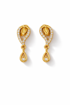 Gold Leaf Drop Earrings