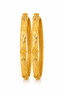 Elegant Floral Matte Gold Bangles