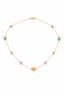 Pastel Bead Gold Necklace