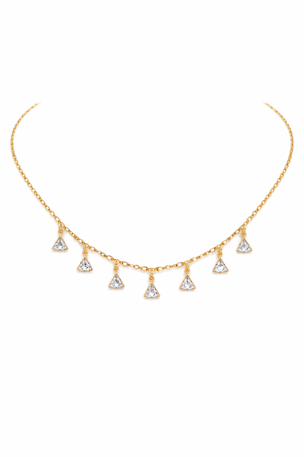 Crystal Triangle Charm Necklace Main image