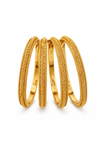 Elegant Floral Gold Bangles