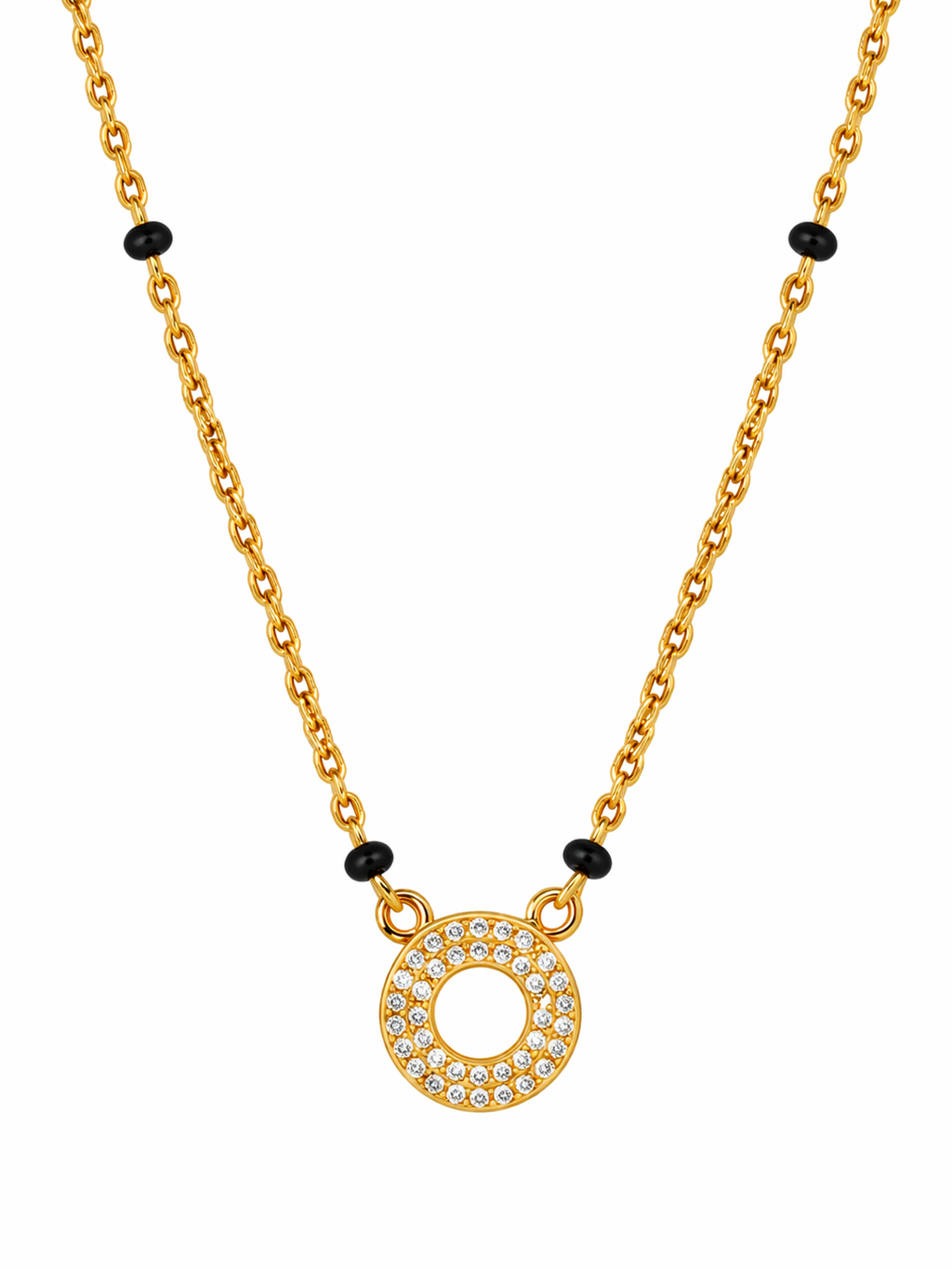 Elegant Circular Stone Mangalsutra Necklace