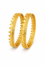Elegant Temple Design Gold Bangles Set