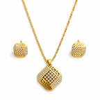 Geometric Sparkle Pendant Set