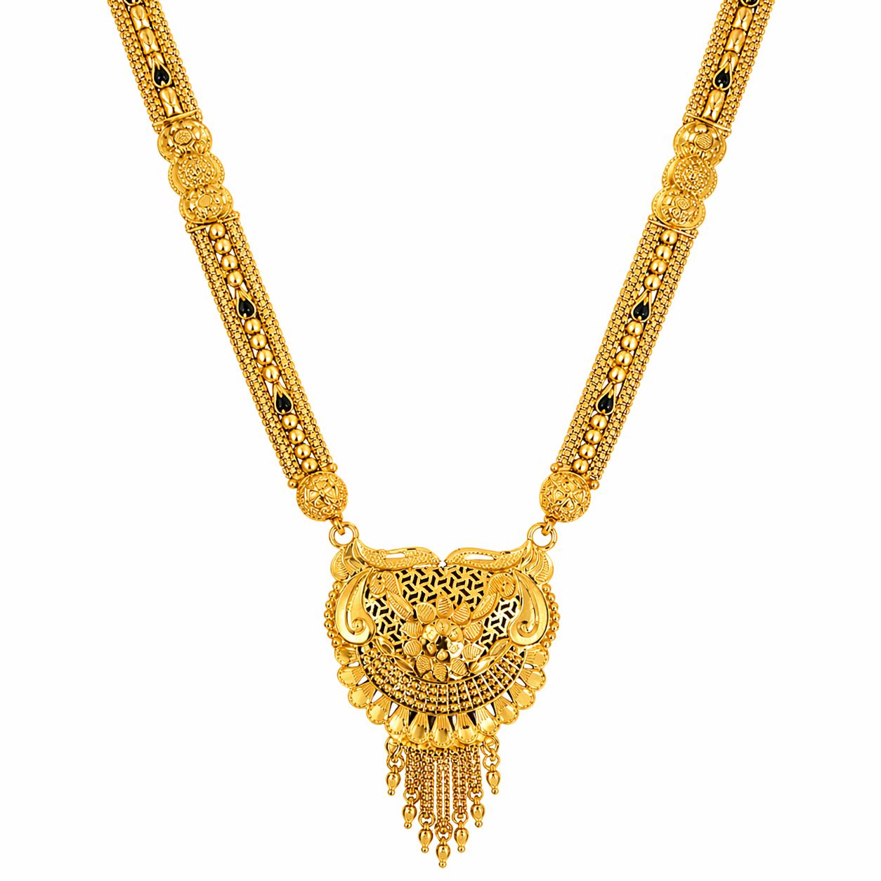 Antique Peacock Filigree Long Necklace Main image