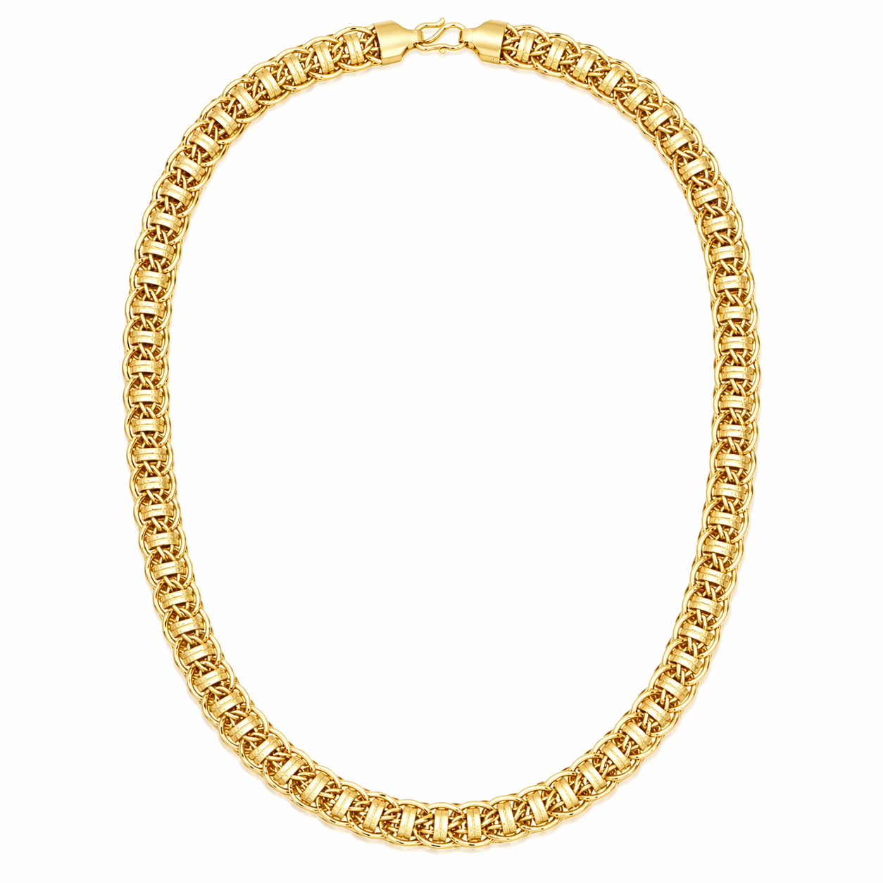 Classic Basket Weave 24K Gold Plated Chain